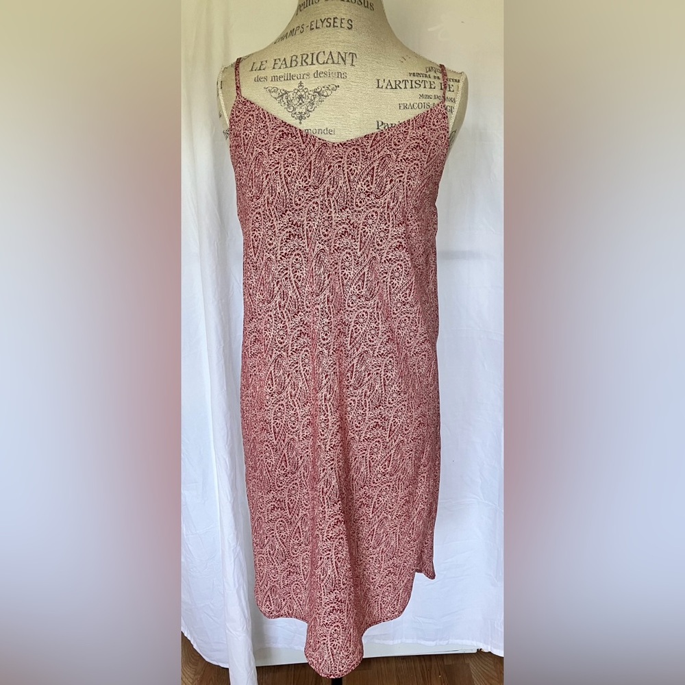 Joe Fresh Womens Bow Tie Back Sun Dress in Red/Cream Paisley Sz XS